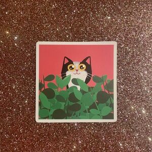Black and White Cat Sticker